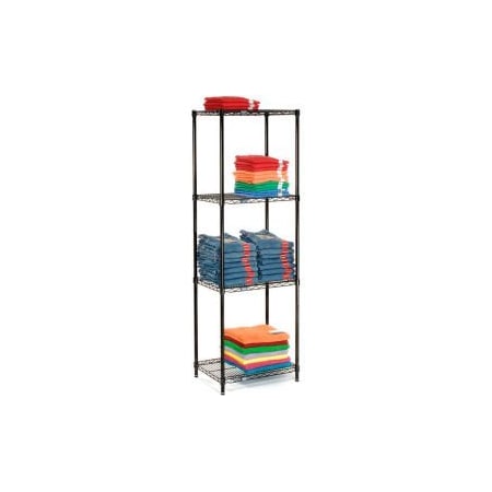 Nexel    Black Epoxy Wire Shelving Starter Unit - 5 Tier - 30W X 18D X 63H